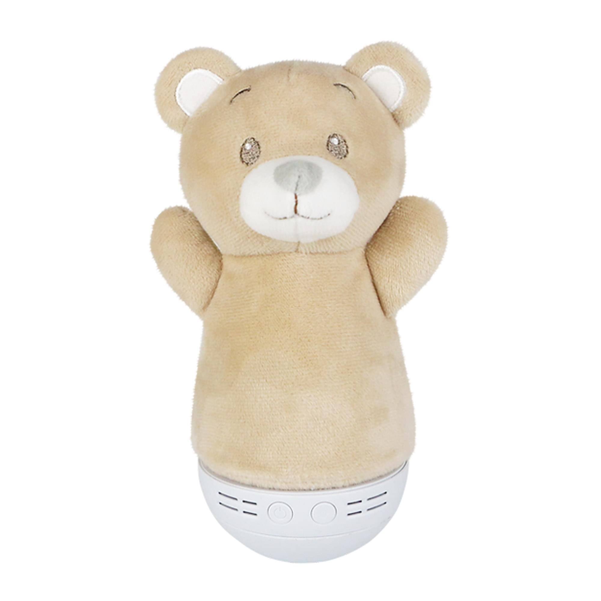 Front. Jupiter Creations - CosyCozy 7 Inch Plush Tumbler Lamp | Bear - Beige.