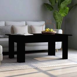 Boyel Living - 39.4 x 23.6 x 16.5 in Rectangular Medium Sleek Coffee Table Matte Engineered wood - Black