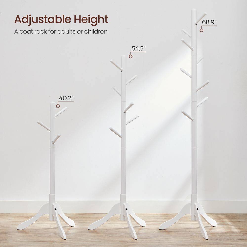 Adjustable Height
A coat rack for adults or children.
68.9"
54.5"
40.2"
