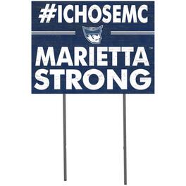 Jardine - Marietta College Pioneers 18'' x 24'' I Chose Lawn Sign - Navy