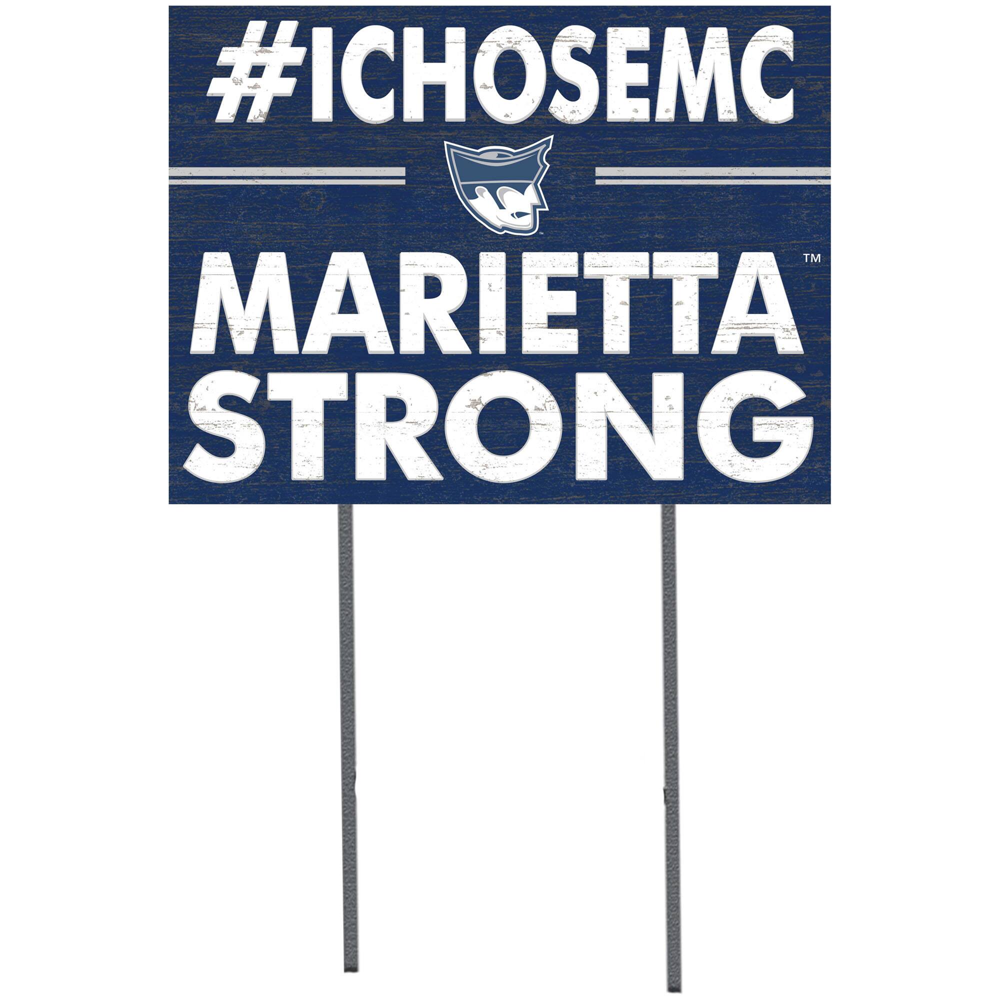 Marietta College Pioneers 18'' x 24'' I Chose Lawn Sign