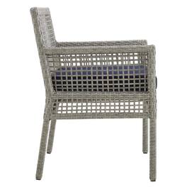 Outdoor Escape - Outdoor Patio Wicker Rattan Armchair for Dining, Cushioned, Lounge Style - Brown