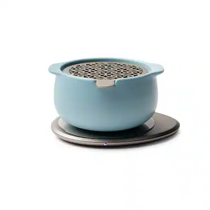 Front. OHOM - Jun Self-heating Diffuser Set - Moonmist Blue.