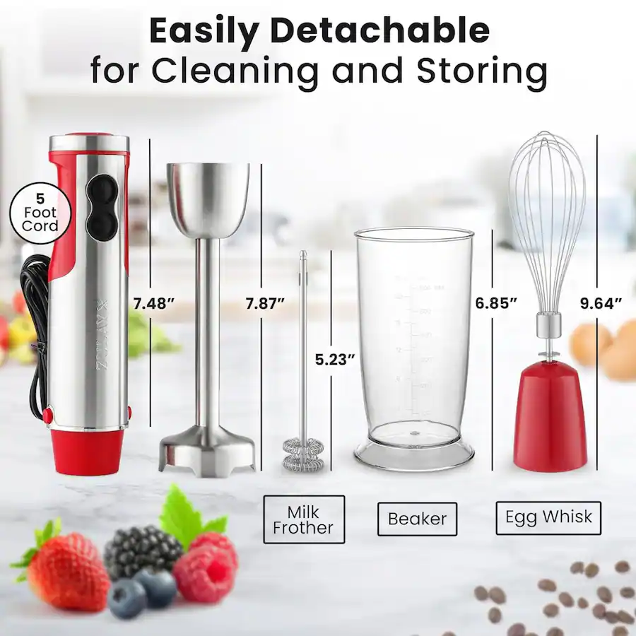 Zulay Kitchen 4 In 1 Immersion Stick Mixer Hand Blender Handheld zulay-kitchen-4-in-1-immersion-stick-mixer-hand-blender-handheld