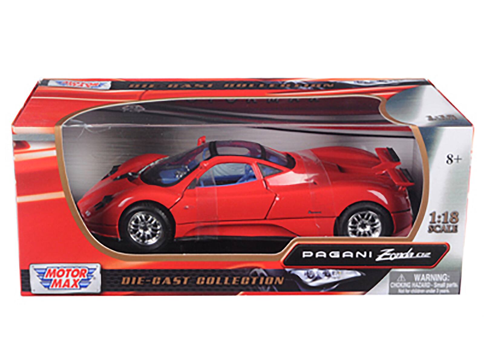 HEELEANTIN VWU 10A 8+ 1:18 SCALE MOTOR MAX PAGANI Zonda R DIE-CAST COLLECTION & WARNING: CHOKING HAZARD - Small parts. Not for children under 3 years.
