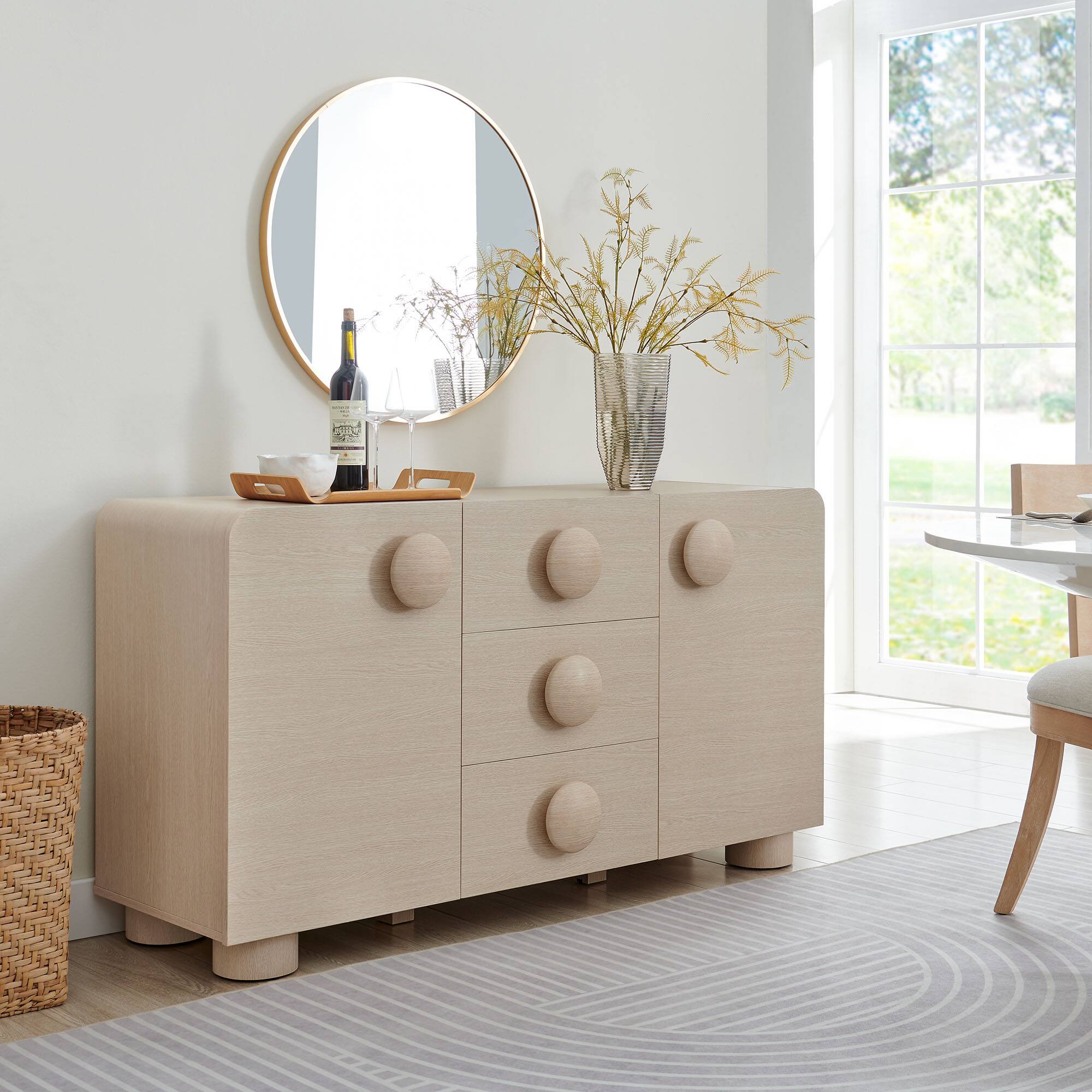 Alt View 1. Modway - Sonnet 57" Sideboard Storage Cabinet by Modway - Ash.