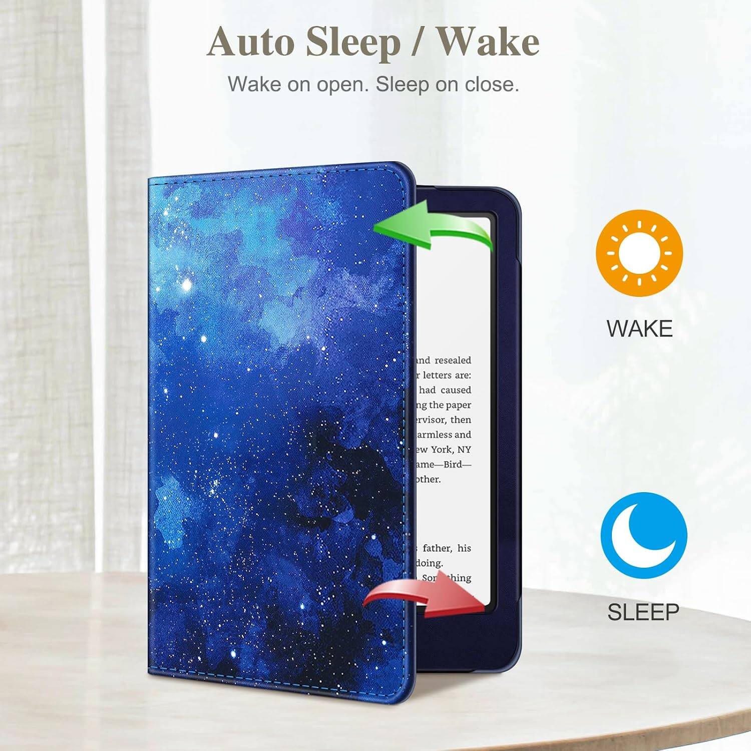 Auto Sleep/Wake  
Wake on open. Sleep on close.

WAKE

and resealed  
letters are:  
had caused  
ng the paper  
rvisor, then  
armless and  
ew York, NY  
ame-Bird—  
other.

father, his  
doing.  
Sor

SLEEP