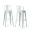 Angle. Simpli Home - Rayne 30 inch Metal Bar Stool (Set of 2) - White.