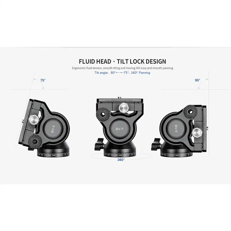 Best Fluid Leofoto BV 5 Mini Compact Fluid Video Head - Best Buy