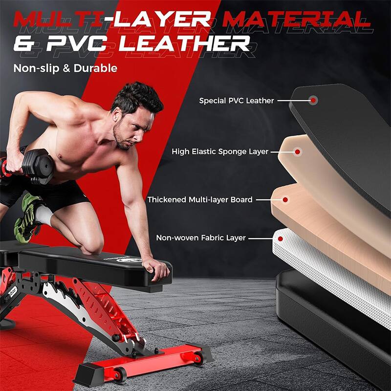 MULTI-LAYER MATERIAL & PVC LEATHER  
Non-slip & Durable  

Special PVC Leather  
High Elastic Sponge Layer  
Thickened Multi-layer Board  
Non-woven Fabric Layer