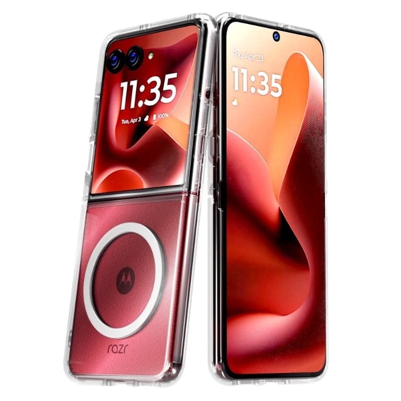 RomeTech - Hybrid Case with TPU Border for Motorola Razr 60 Ultra - Clear