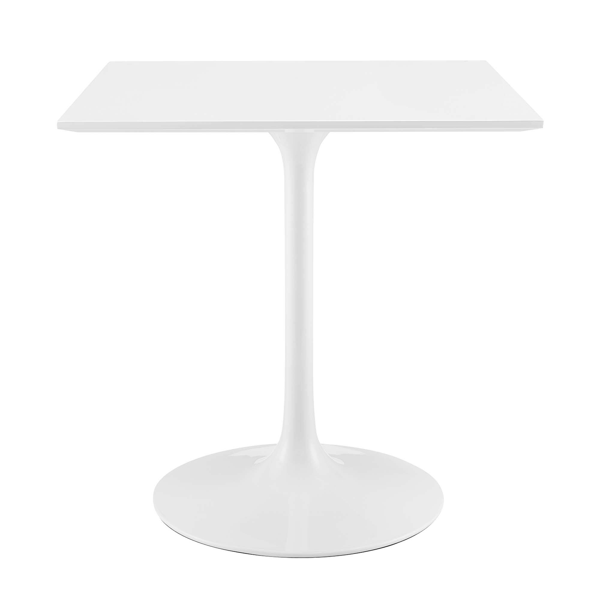 Angle. Modway - Lippa Square Wood Dining Table - White.