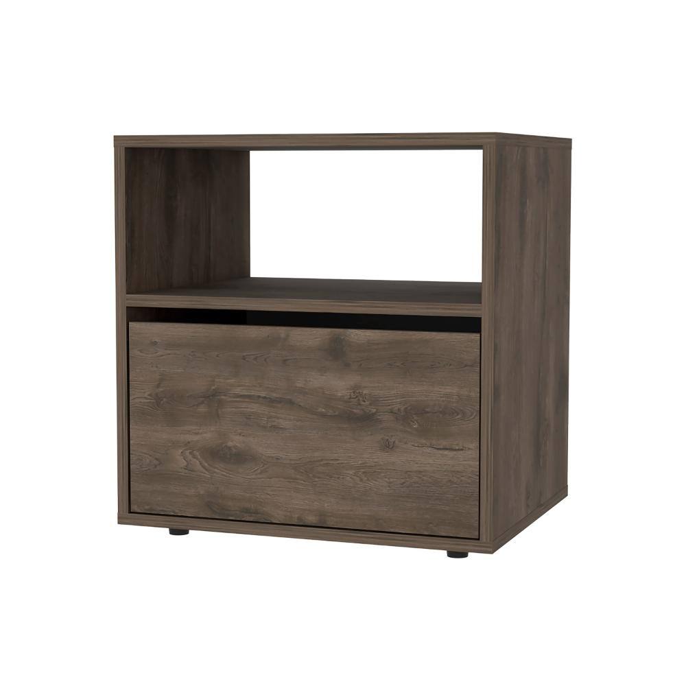 Alt View 2. Treevol Furniture - Nightstand Forum, Bedroom, Dark Brown / Black - Brown.
