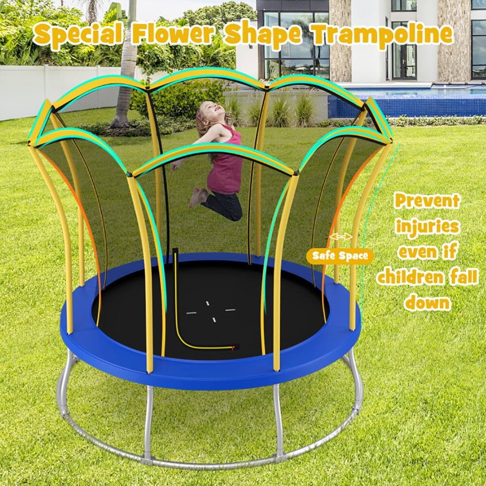 Special Flower Shape Trampoline

Prevent injuries

Safe Space

even if children fall down