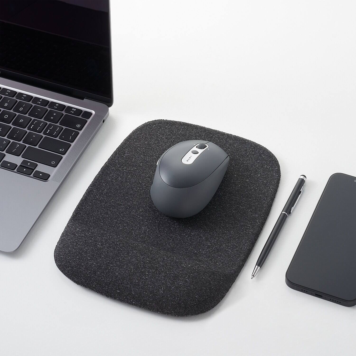 Alt View 3. Staples TECH - Staples TECH Gel Non-Skid Mouse Pad/Wrist Rest Combo, Black (79054) - Black.