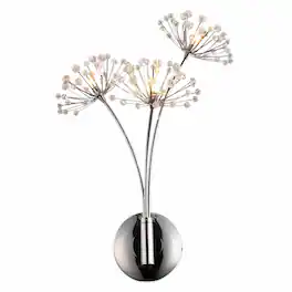 Stock Preferred - Modern LED Wall Light Dandelion Crystal Indoor Sconce - Silver