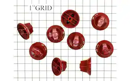 Wolf - WLF803750 Red Knob Kit--BBQ knobs