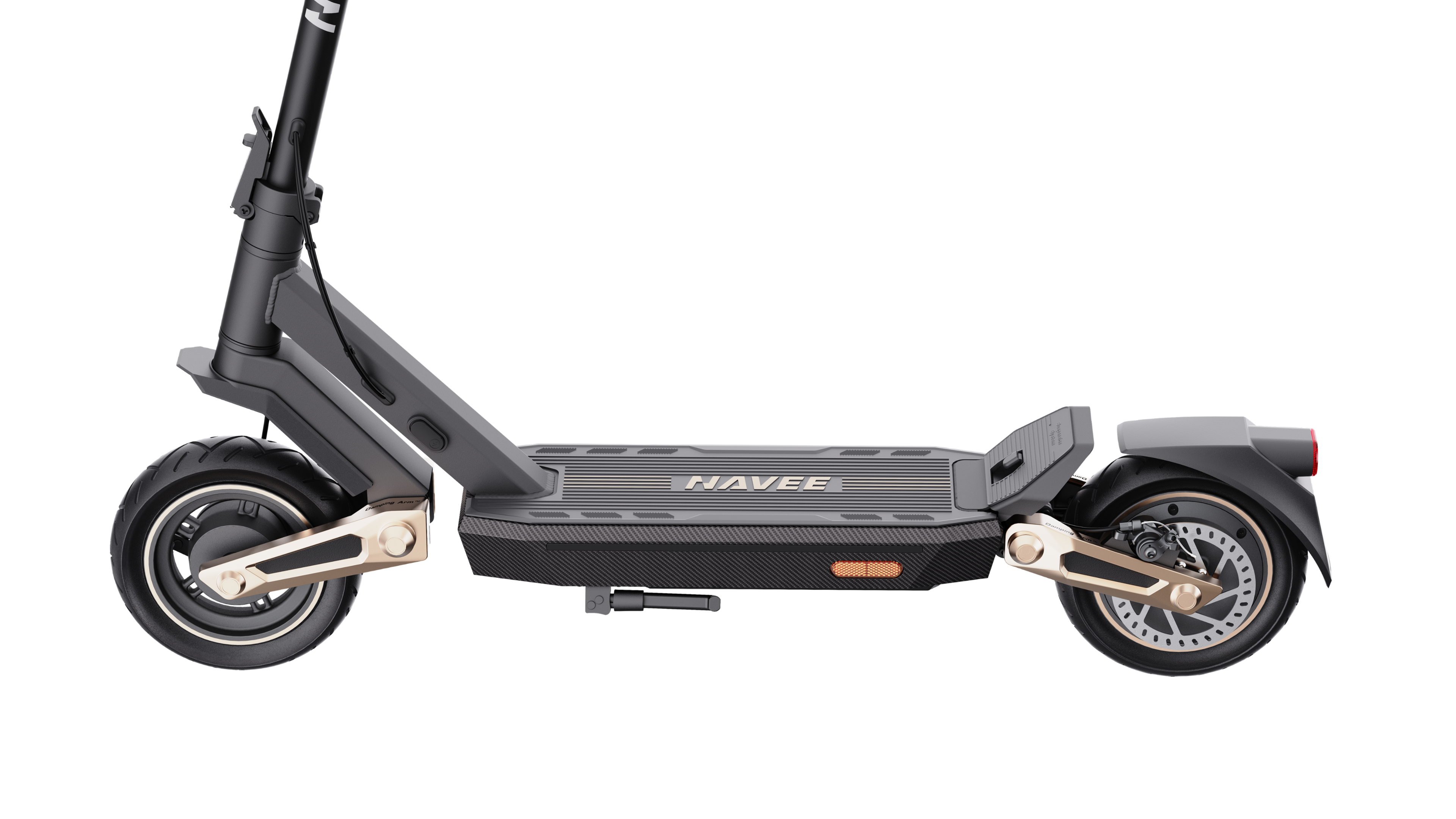 Alt View 3. NAVEE - ST3 Electric Scooter w/37.3 miles Max Operating Range & 24.9 mph Max Speed - Black.