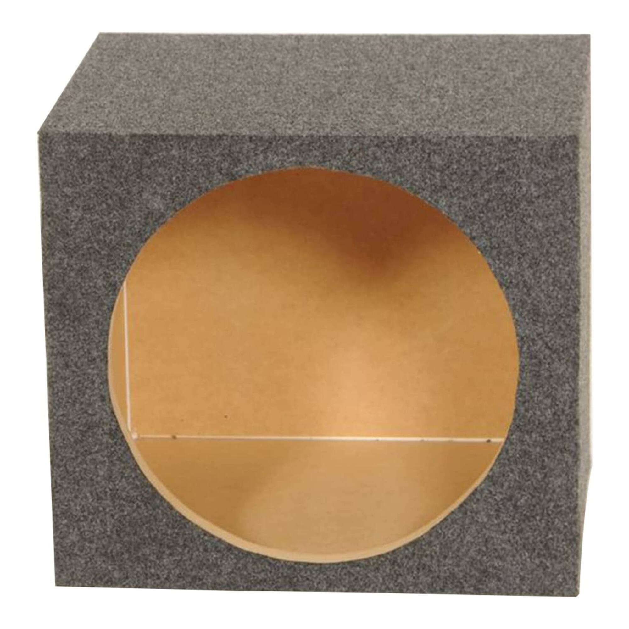 Alt View 2. QPower - QPower 15" Heavy-Duty Single Sealed Vehicle Subwoofer Enclosure Woofer Box, Gray - Gray.