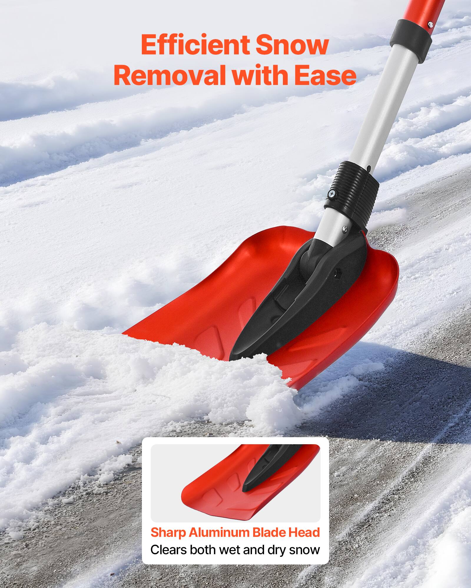 Efficient Snow Removal with Ease

Sharp Aluminum Blade Head Clears both wet and dry snow