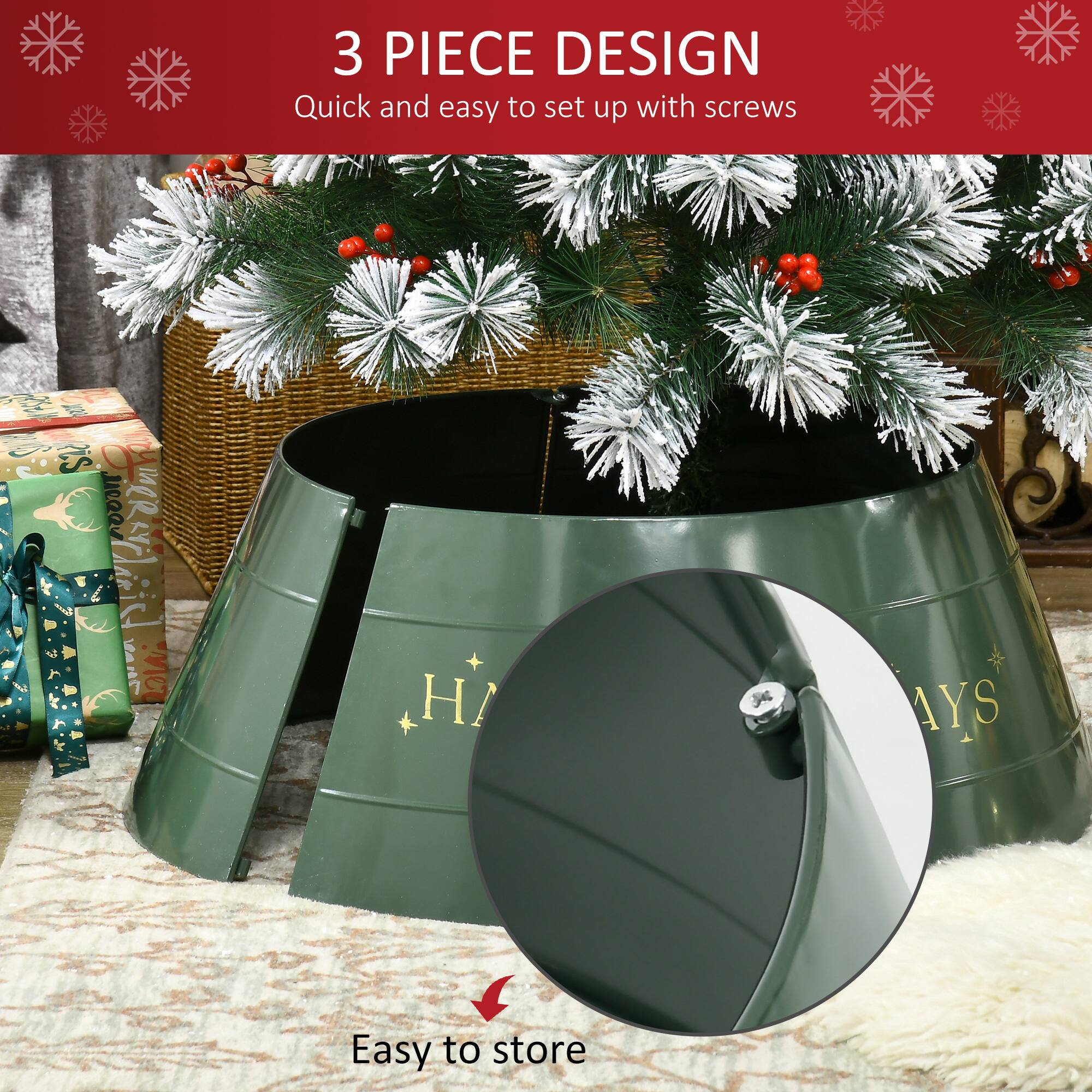 3 PIECE DESIGN  
Quick and easy to set up with screws  

Easy to store