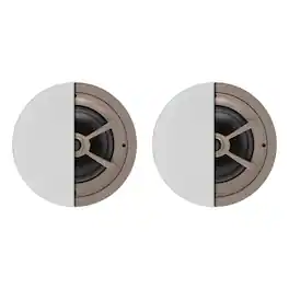 Proficient Audio - 8" 125-Watt Protege C791 2-Way In-Ceiling Speaker Pair, Polypropylene Woofer, Pivoting Soft-Dome Tweeter, 8 Ohms - White
