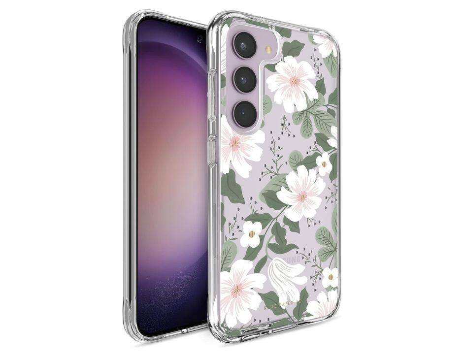 Front. Rifle Paper - Rifle Paper Co. 12 FT Drop Protection Floral Case For Samsung Galaxy S23 - Willow.