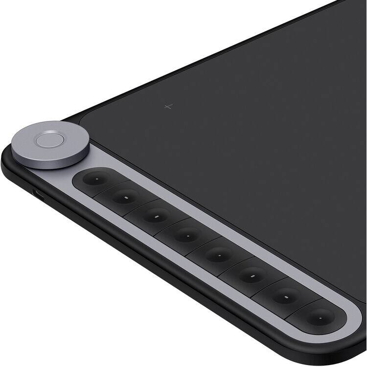 Back. Huion - Inspiroy Dial Q620M Wireless Graphics Drawing Tablet - Black.
