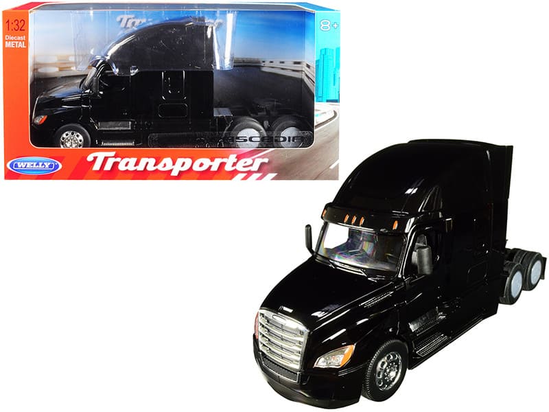 "Freightliner Cascadia Truck Black ""Transporter"" 1/32 Diecast Model by Welly" price history on PriceWatchPro