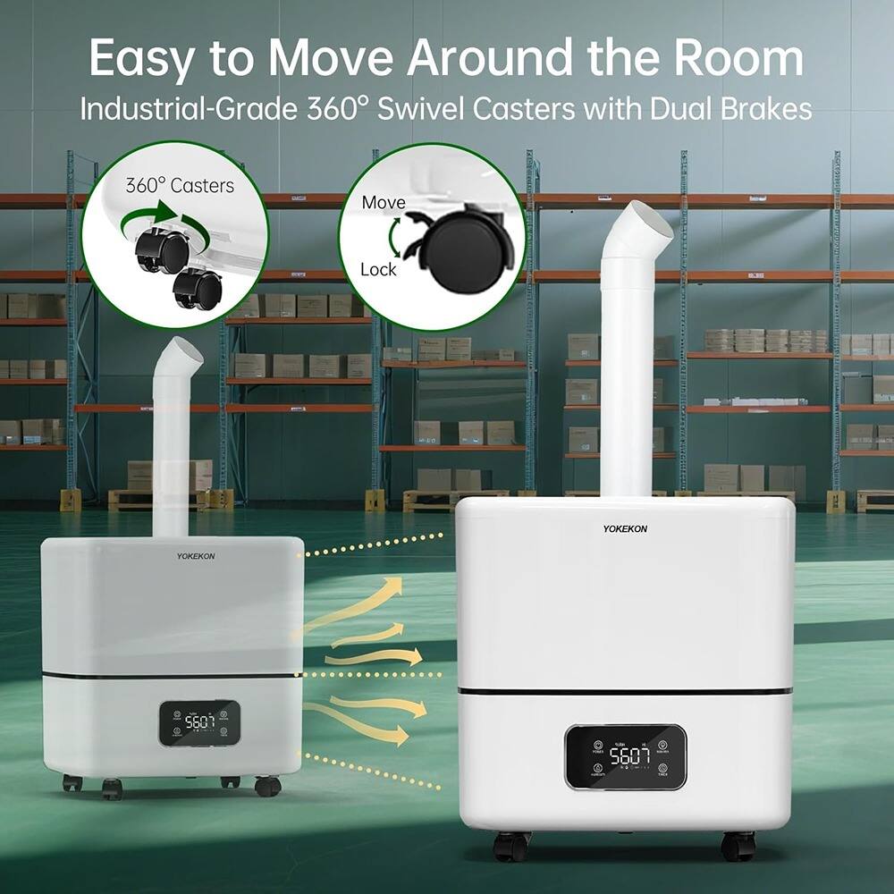 Easy to Move Around the Room  
Industrial-Grade 360° Swivel Casters with Dual Brakes  

360° Casters  
Move Lock  

YOKEKON  
5601 S607