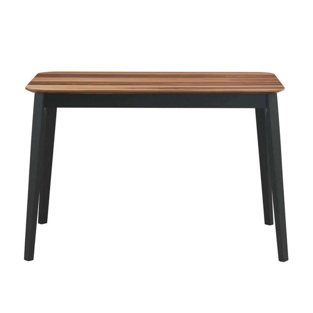 Front. Pefilos - Mid Century Modern Rectangular Dining Room Table , Counter Height Table, Kitchen Bar Height Table and Chairs for Dining - Brown.