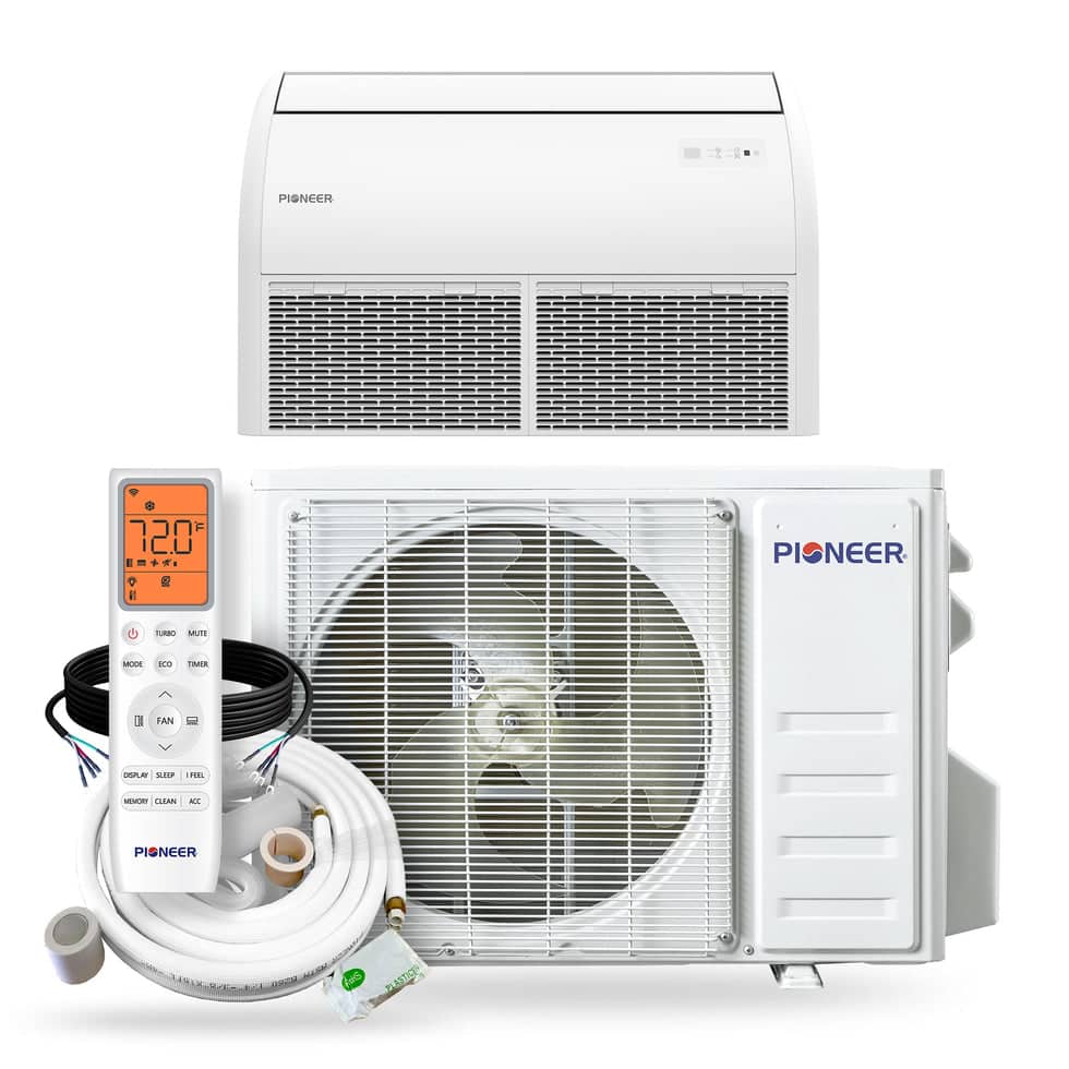 Pioneer - Quantum Ultra 18,000 BTU 1.5 Ton 20.5 SEER Floor/Ceiling Mini-Split Air Conditioner Heat Pump System Full Set price history on PriceWatchPro