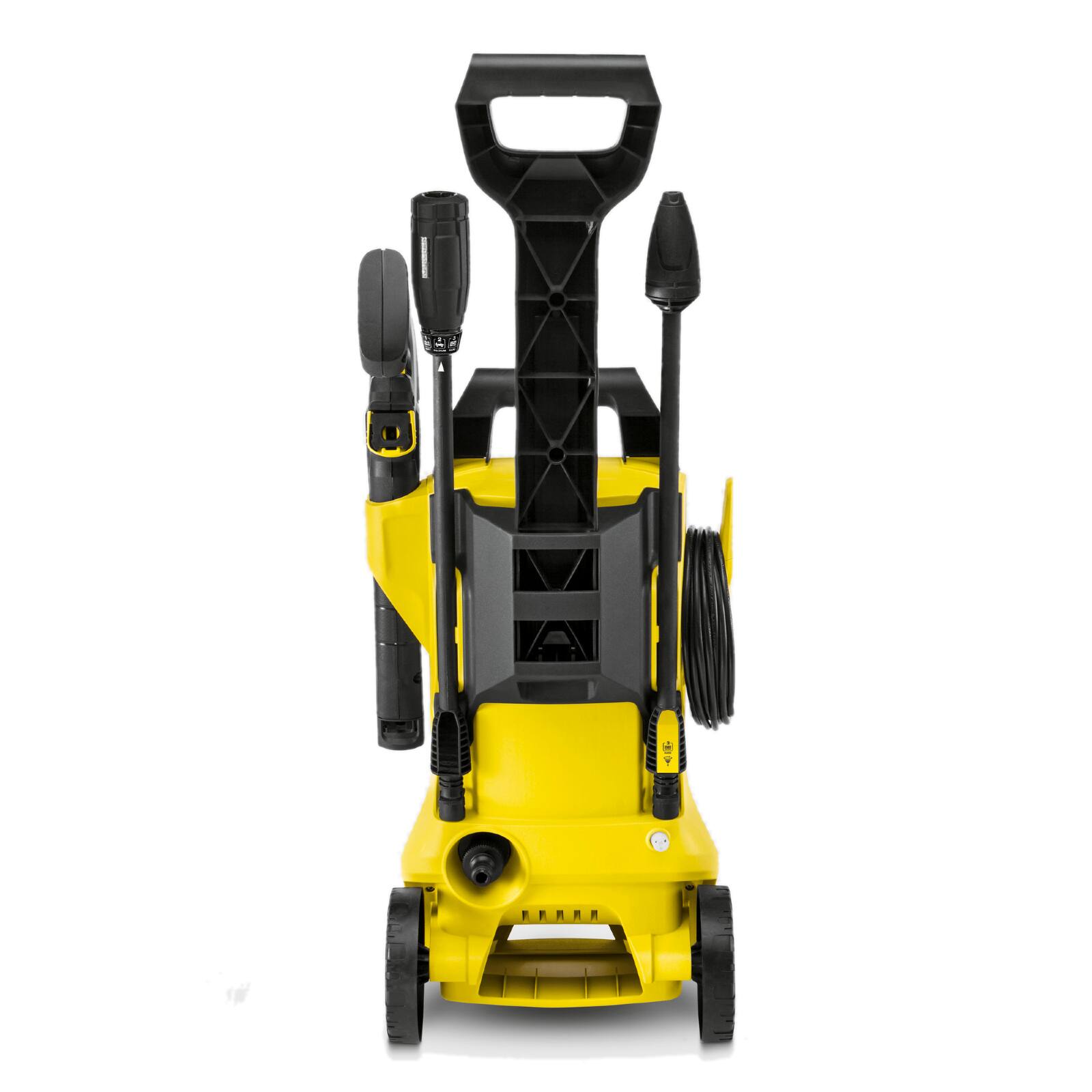 Angle. Karcher - Pressure Washer K 2 Power Control CHK, Max 2000 PSI, Foam Cannon, Surface Cleaner, Car Care Kit, Max 1.45 GPM - Yellow.