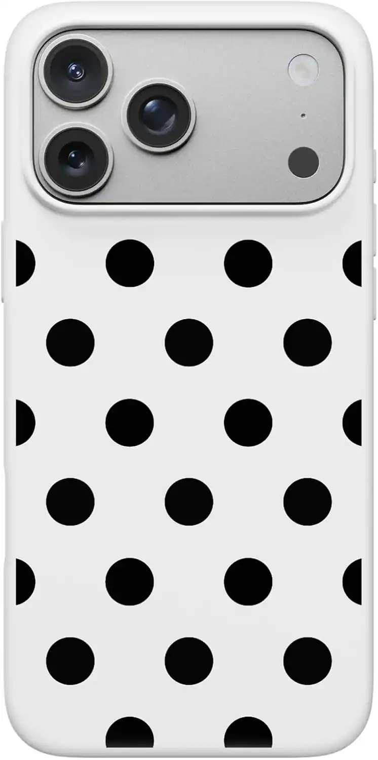White Black Polka Dot