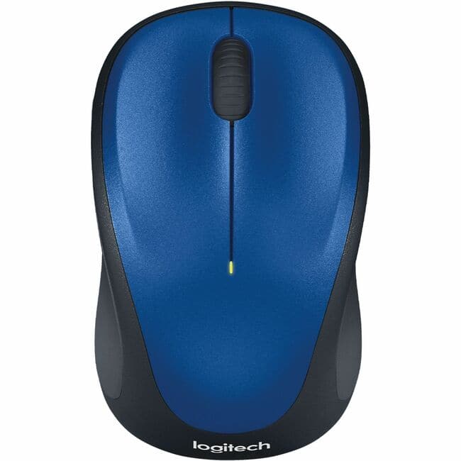 Logitech - M317 Wireless Mouse - Optical - Wireless - Radio Frequency - 2.40 GHz - Blue, Black - USB - 1000 dpi - Scroll W - Wireless - Blue,Black