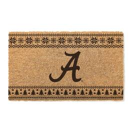 Jardine - Alabama Crimson Tide 18" x 30" Holiday Coir Doormat - Brown