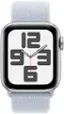 Alt View 11. Apple - Apple Watch SE 2nd Generation (GPS+Cellular) 40mm Aluminum Case with Blue Cloud Sport Loop - Silver.