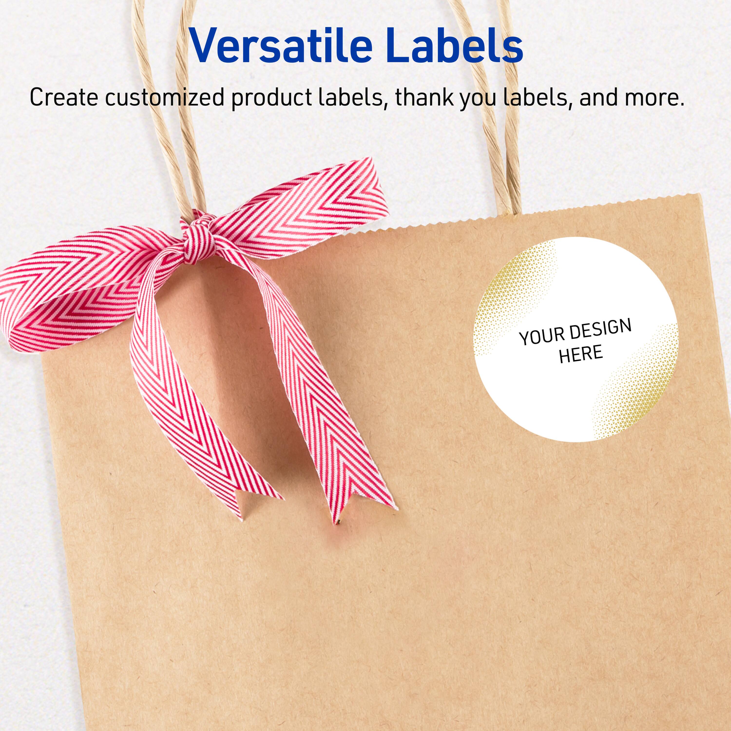 Versatile Labels

Create customized product labels, thank you labels, and more.

YOUR DESIGN HERE