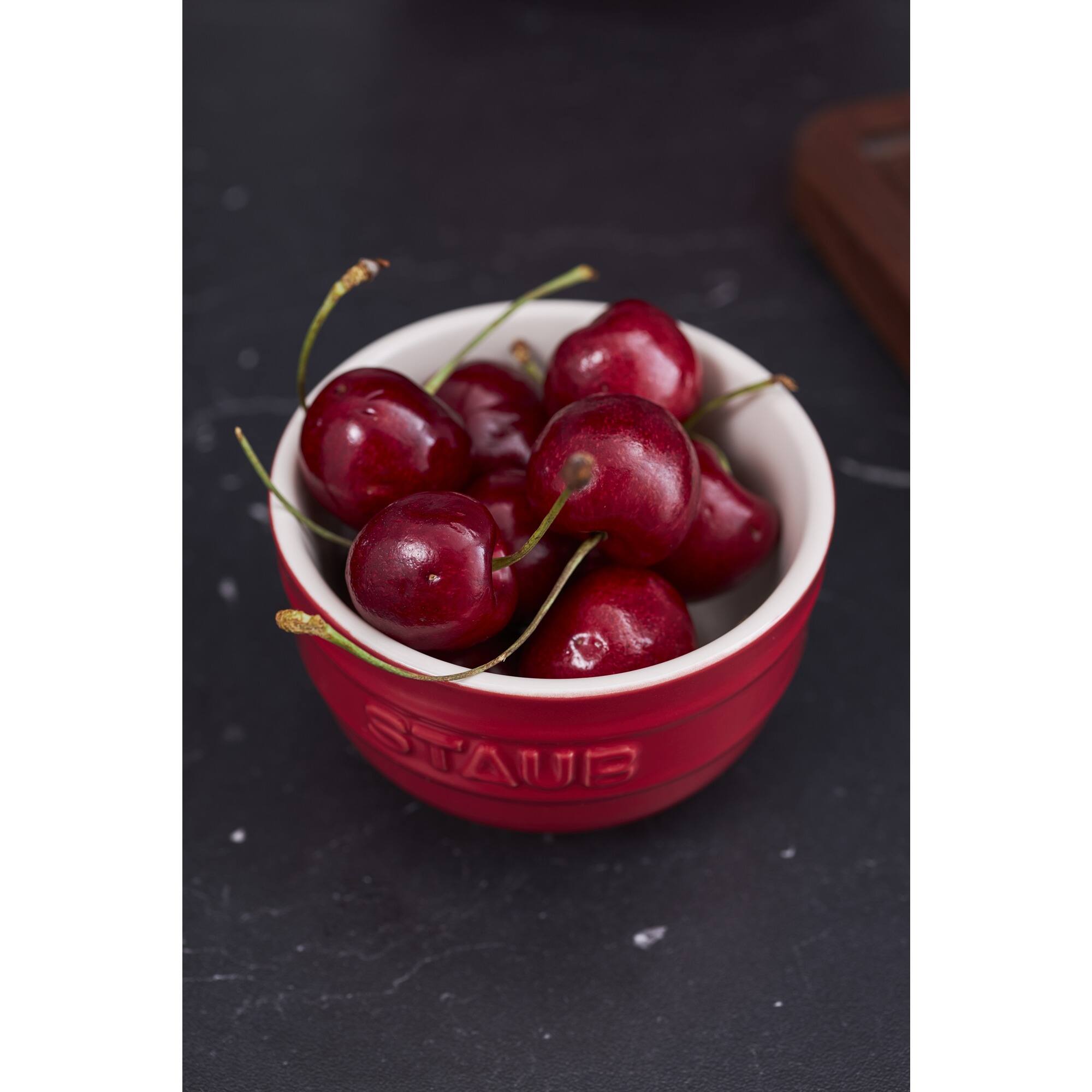 Alt View 3. Staub - Staub Ceramic 2-pc Prep Bowl Set - Cherry - Cherry.