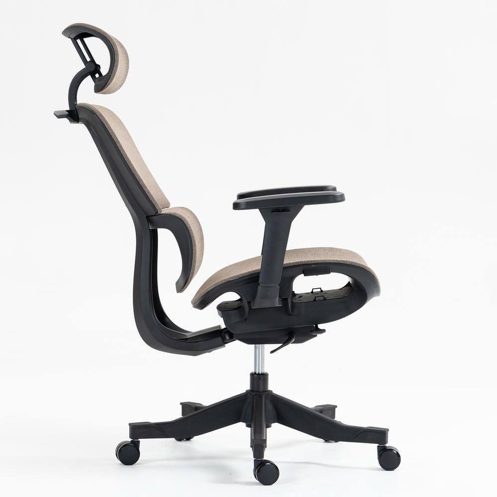 Alt View 1. Kadyn - High Back Mesh Office Chair, 4D Armrests & 120° Recline, Breathable Ergonomic Design, 360° Swivel, Brown - Brown.