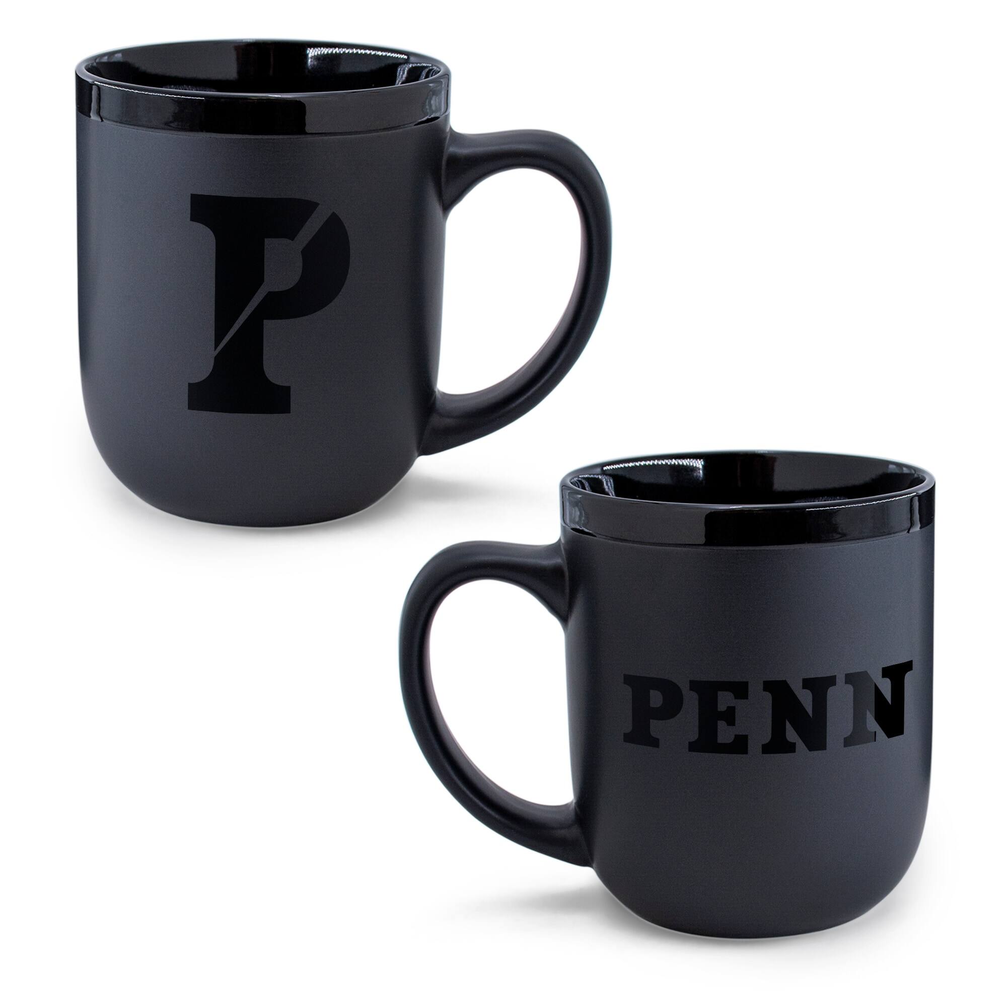 Front. WinCraft - Pennsylvania Quakers 17oz. Ceramic Mug - Black.