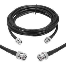 Unique Bargains - KMR/LMR240 BNC 10Ft, 50 Ohm Low-Loss BNC M/M Coax Jumper for RF Radio Modem, Signal Generator, Attenuator Antenna - Black