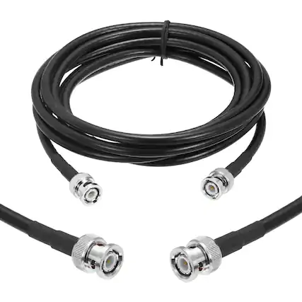 Front. Unique Bargains - KMR/LMR240 BNC 10Ft, 50 Ohm Low-Loss BNC M/M Coax Jumper for RF Radio Modem, Signal Generator, Attenuator Antenna - Black.