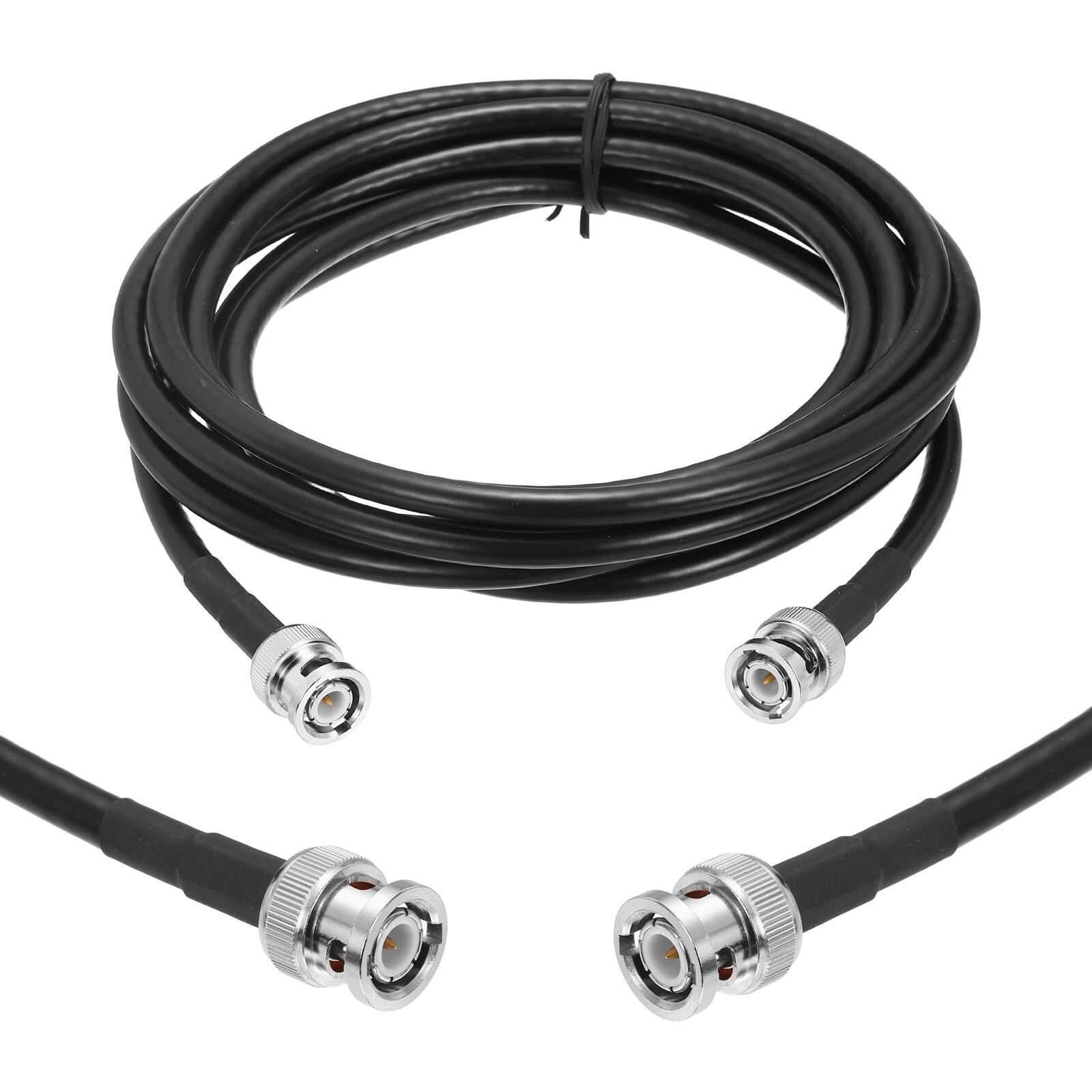 Front. Unique Bargains - KMR/LMR240 BNC 10Ft, 50 Ohm Low-Loss BNC M/M Coax Jumper for RF Radio Modem, Signal Generator, Attenuator Antenna - Black.