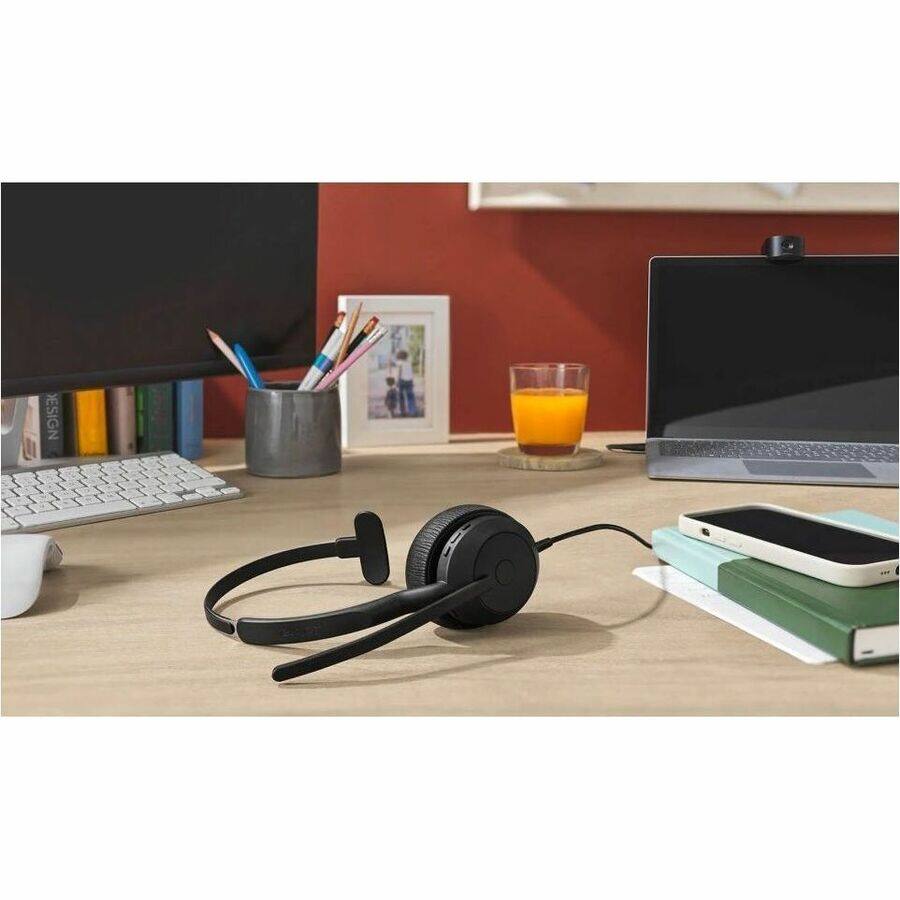 Alt View 2. Jabra - Jabra Evolve2 50 Headset - Microsoft Teams Certification - Mono - USB Type C, USB Type A - Wired/Wireless - Bluetooth - Blue.