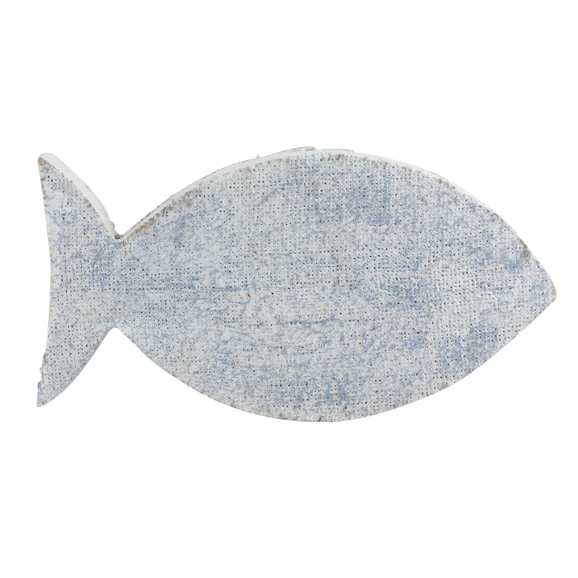 Northlight - Cape Cod Inspired Fish Decoration - 10.5” - White and - Blue
