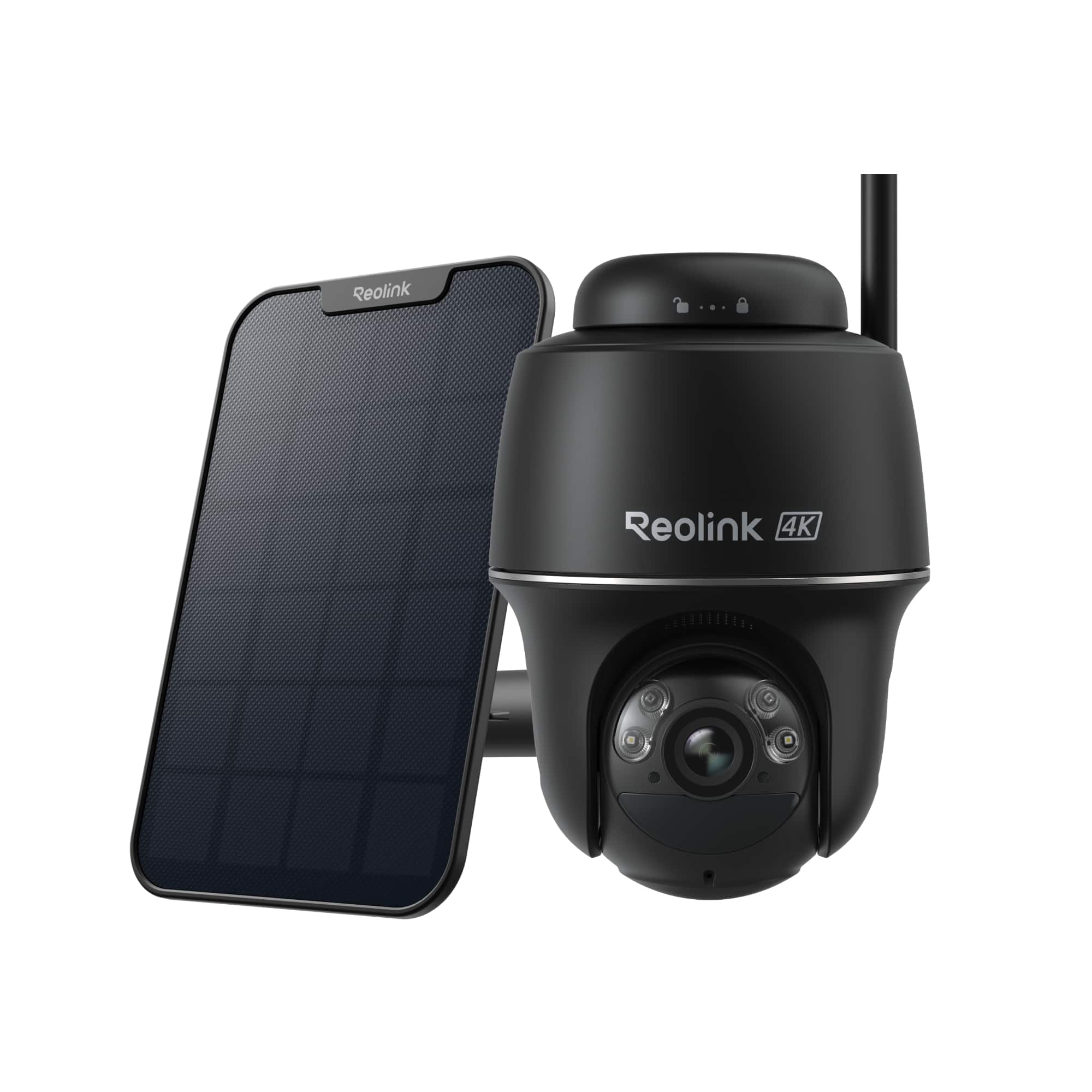 Reolink - Argus PT Ultra 4K 8MP Wireless 360° Auto-Track Security Battery WiFi Camera Person/Vehicle Detection Solar Panel - Black