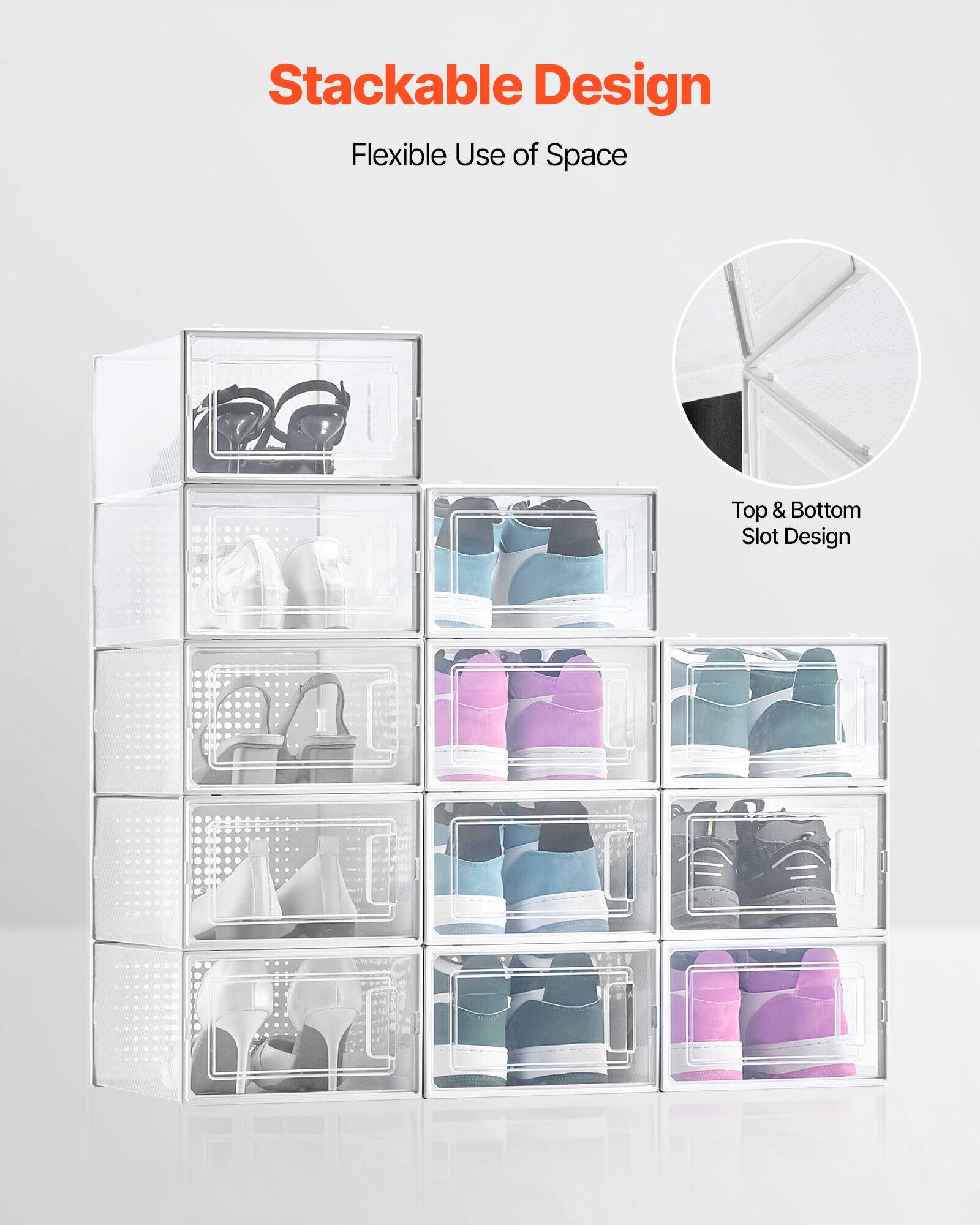 Stackable Design  
Flexible Use of Space  
Top & Bottom Slot Design