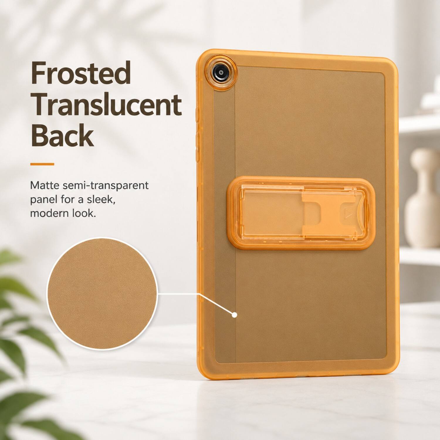 Frosted Translucent Back

Matte semi-transparent panel for a sleek, modern look.