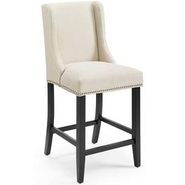 Baron Upholstered Fabric Counter Stool by Modway - Brown